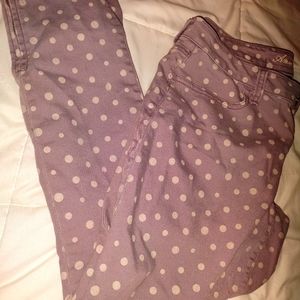 American Eagle purple polka dot size 12